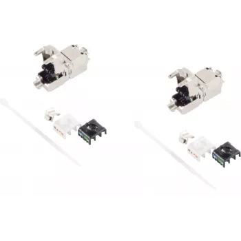 Keystone RJ45 Cat 6A savienotājs ShiverPeaks BS08-10002-2 bez instrumentiem, 2 gab. iepakojumā