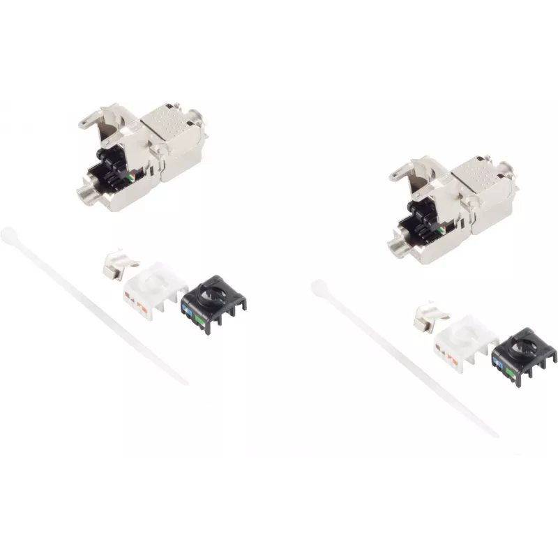 Keystone RJ45 Cat 6A savienotājs ShiverPeaks BS08-10002-2 bez instrumentiem, 2 gab. iepakojumā
