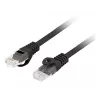 Tīkla kabelis Lanberg PCU6-10CU-0200-BK Cat6 U/UTP RJ-45 tiešais 2 m melns