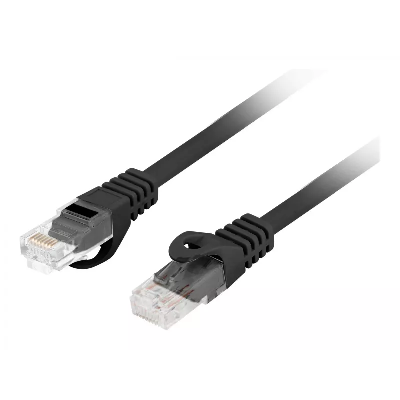 Tīkla kabelis Lanberg PCU6-10CU-0200-BK Cat6 U/UTP RJ-45 tiešais 2 m melns