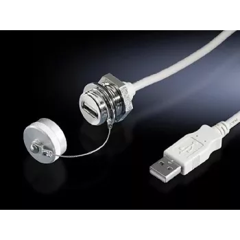 USB A uz USB A kabelis, Rittal 2482.220 — 1 m, balts, tēviņš pret mātīti