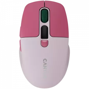 Canyon MW-26 - 2in1 bezvadu optiskā pele Bluetooth / 2,4 GHz - klusa - rozā