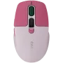 Canyon MW-26 - 2in1 bezvadu optiskā pele Bluetooth / 2,4 GHz - klusa - rozā