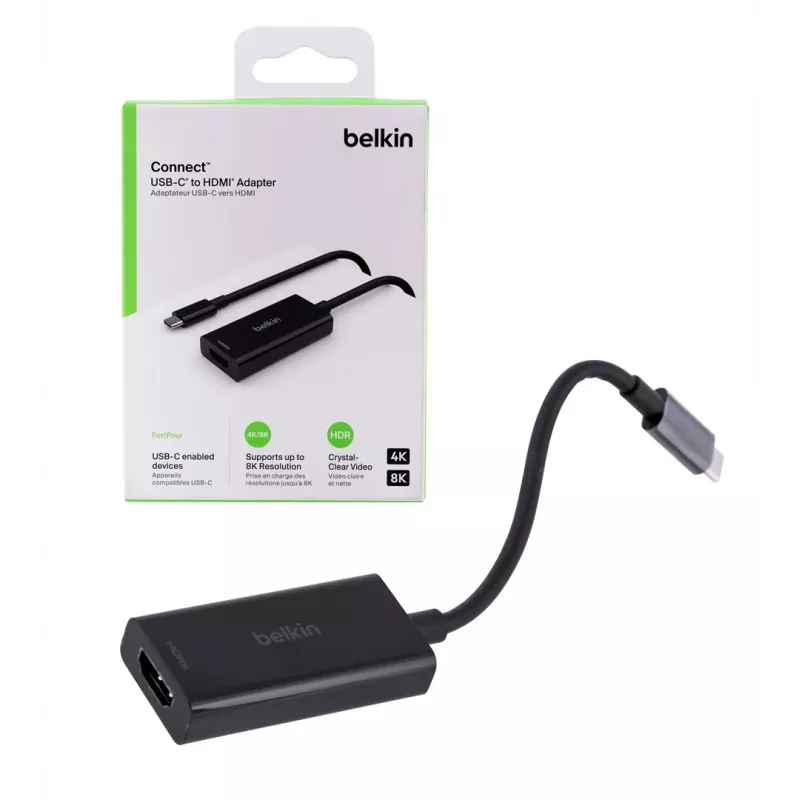Belkin AVC013BTBK video kabeļa adapteris HDMI Type A (standarta) USB Type-C melns