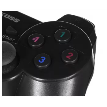 Spēļu kontrolieris VAKOSS GP-3925BK Melns bezvadu RF analogais/ciparu PC un PlayStation 3, 12 pogas, 2,4 GHz, nano uztvērējs