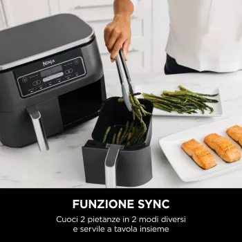Ninja AF300 Double 7,6 L Brīvstāvošs 1690 W Karstā gaisa fritieris Melns