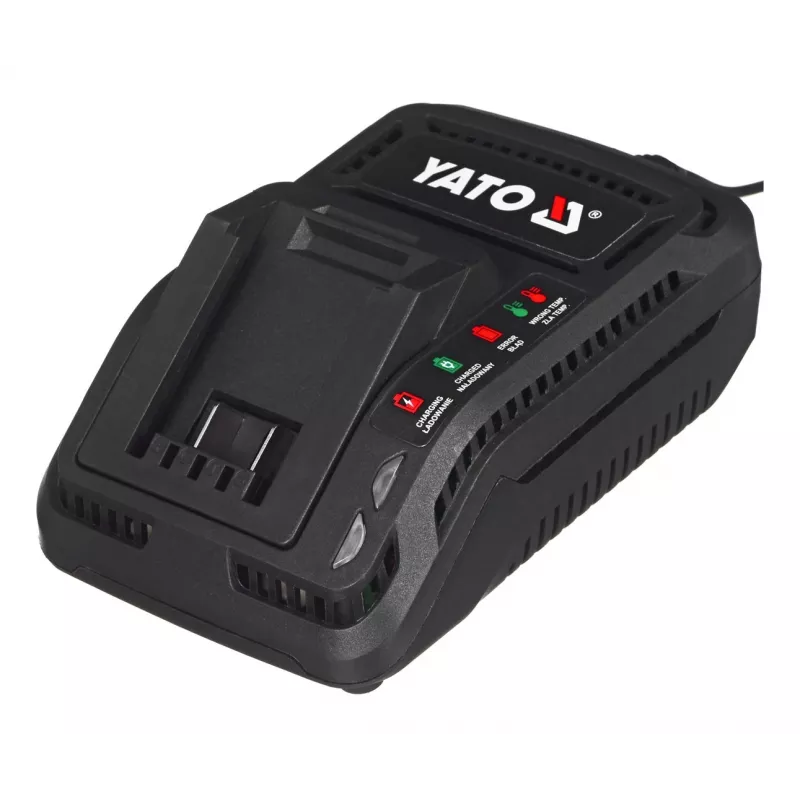 Leņķa slīpmašīna YATO YT-82826, 18V Li-Ion 2Ah, 125 mm disks, 10 000 apgr./min, M14 vītne, bezinstrumentu regulējams aizsargs