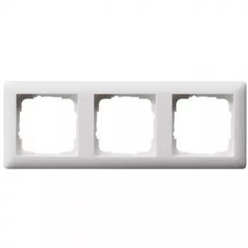 Sienas rāmis, Gira Standard 55 Baltā — termoplasts, bezskrūvju dizains, 80.7×223.3 mm, 11.4 mm biezums