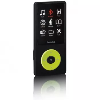 MP3 atskaņotājs Lenco Xemio-860GN 8 GB melna/laima LCD 18 stundu atskaņošana