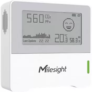 Iekštelpu vides monitoringa sensors Milesight AM103 LoRaWAN 868MHz — temperatūras un mitruma noteikšana