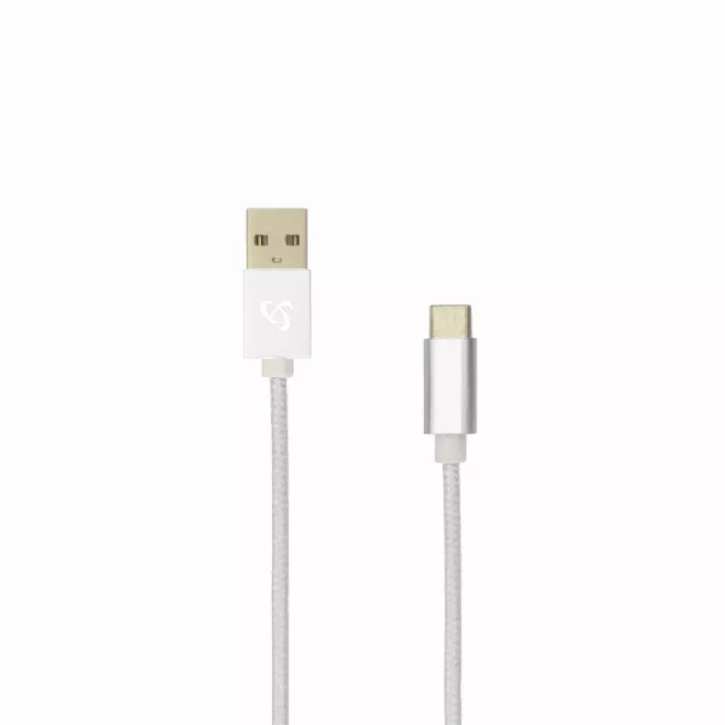 Sbox USB-TYPEC-15W USB->Type C M/M 1,5m Kokosriekstu balts