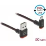 USB kabelis DeLOCK EASY-USB 2.0 Type-A uz Micro-B 0,5 m melns
