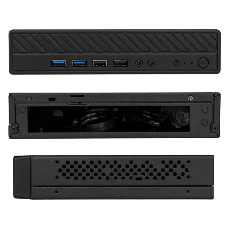 Akasa Cypher MX3 - Mini Tower - PC - SGCC - Melns - Thin Mini-ITX - Cietais disks - Barošana (A-ITX38U3-M1B)