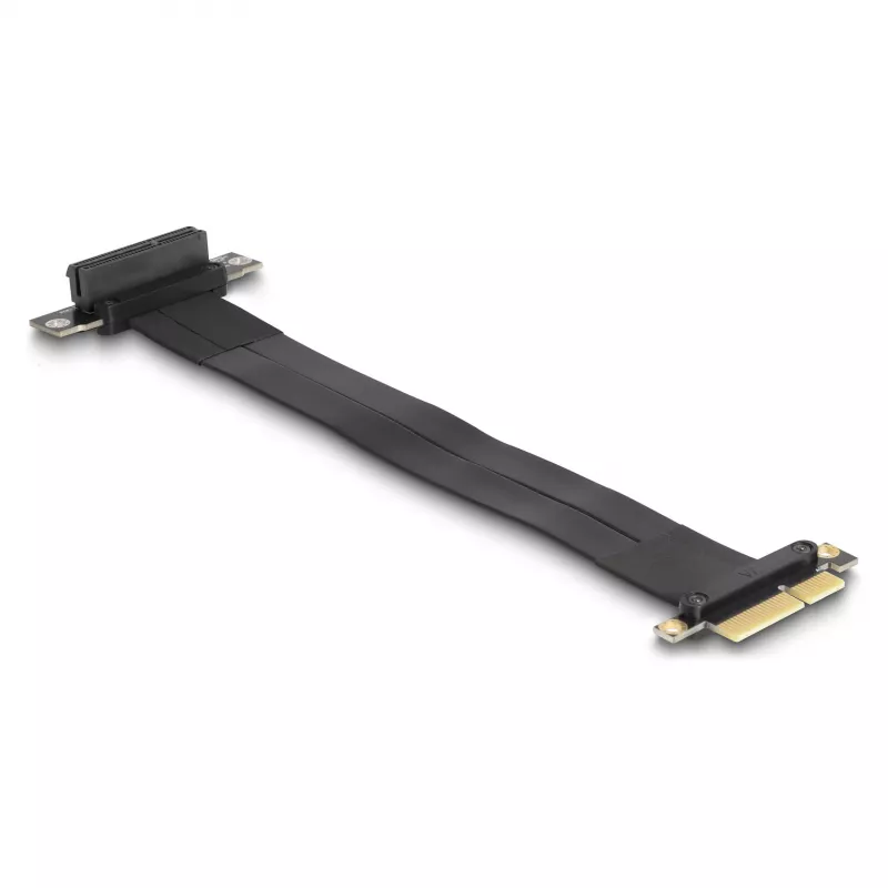DeLOCK paaugstināšanas karte PCI Express x4 vīrišķais savienotājs uz x4 slotu 90° leņķī ar kabeli 30 cm