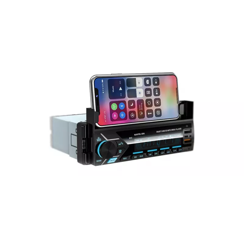 Automašīnas digitālais multivides uztvērējs Navitel RD6 — 4x45 W audio atskaņotājs, atskaņošana no digitālajiem un ārējiem avotiem, single-DIN ievietojums