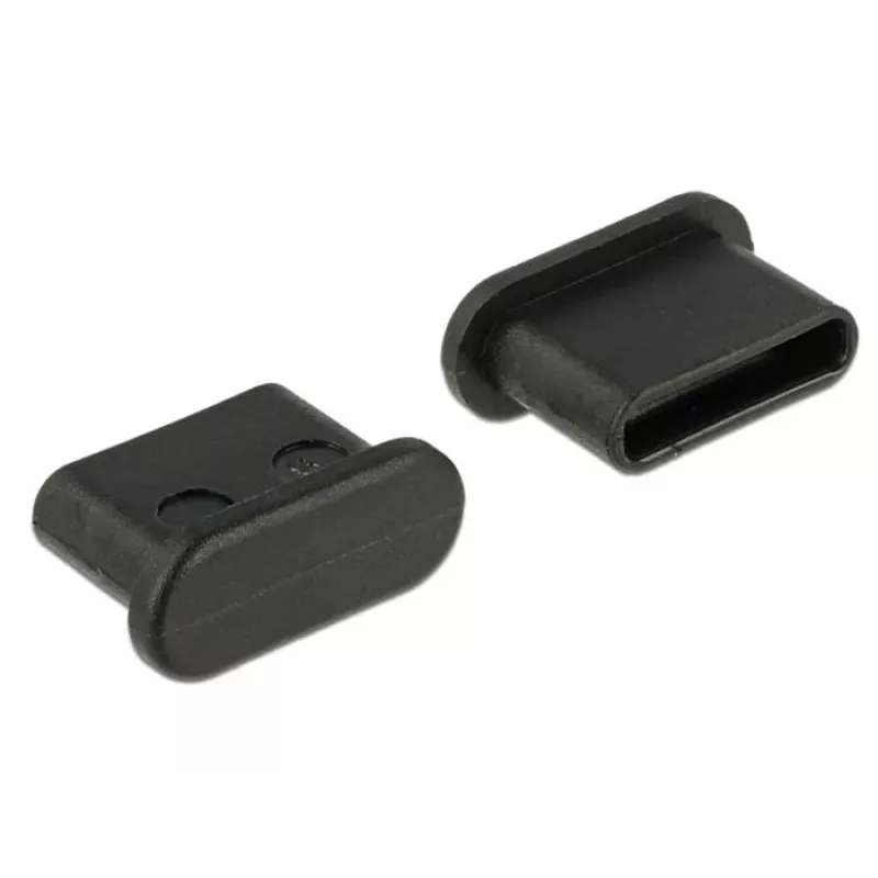 Kontaktligzdas aizsargvāciņš DeLOCK 64014 USB Type-C melns 10 gab.