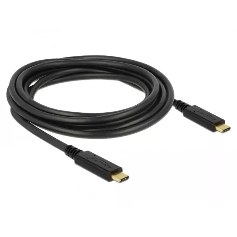 USB kabelis DeLOCK 83325 USB 2.0 3m USB C melns