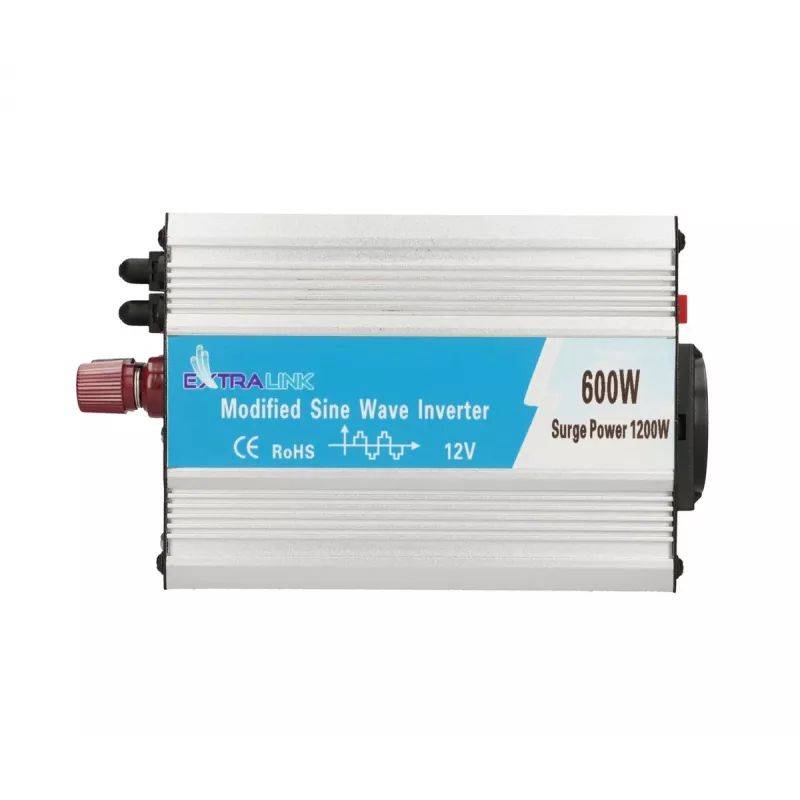 Extralink OPIM-600W sprieguma pārveidotājs, auto 12V, 600W modificēts sinusoidāls vilnis