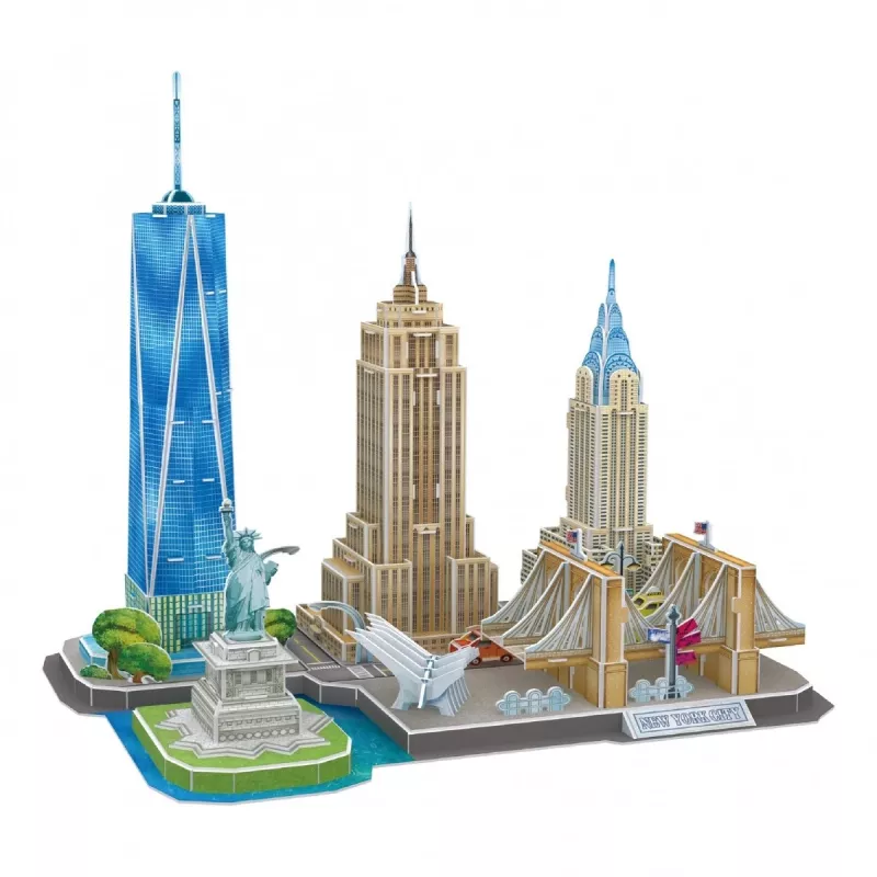 3D Puzzle CubicFun New York City City Line, 123 gabali, 370×420 mm, vecums 8+