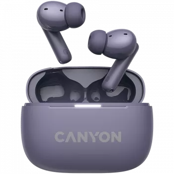 Canyon CNS-TWS10PL Austiņas un Mikrofons True Wireless Stereo (TWS) Iekšauss zvaniem/mūzikai/sportam/ikdienas lietošanai USB Type-C Bluetooth Violeta (CNS-TWS10PL)