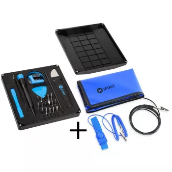 iFixit Essential Electronics Toolkit + salokāms antistatiskais paklājiņš