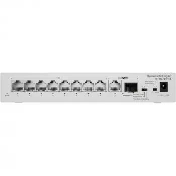 HUAWEI eKit S110 Series S110-8P2ST nepārvaldīts L2 Gigabit Ethernet (10/100/1000) barošana pa Ethernetu (PoE), pelēks