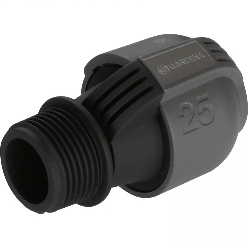 Sprinkleru sistēmas savienotājs 25 mm > 1, melns savienotājs/pelēks