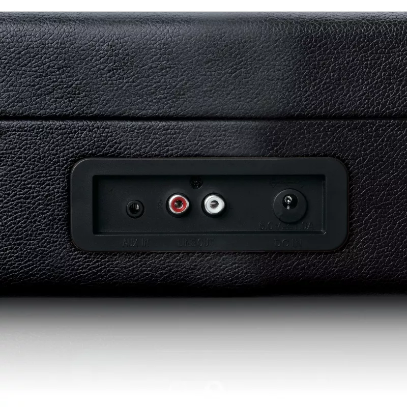 Belt-drive atskaņotājs Lenco TT-115 Melns — portatīvs koferīša formāta skaņuplašu atskaņotājs, Bluetooth 5.0, USB ierakstīšana, 33/45/78 RPM