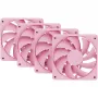Datora dzesēšanas ventilators HYTE FA12-SM-4 120 mm, 1500 apgr./min, 72 m³/h, 1.6 mmH2O, FDB, rožu krāsa, 4 gab.
