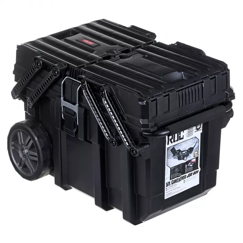 Toolbox KETER CANTILEVER Job Box (17203037/238270) uz riteņiem, melns