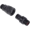 Eiszapfen Schnellverschlusskupplungsset mit Doppel Schottverschraubung G1/4 IG - Deep Black (schwarz (matt), für weiche Schläuche (PVC, Silikon, Neopr