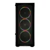 PC Case IBOX LUPUS 27 Midi Tower ATX, rūdīts stikls, RGB, 455×200×380 mm, atbalsta ATX, GPU līdz 32 cm
