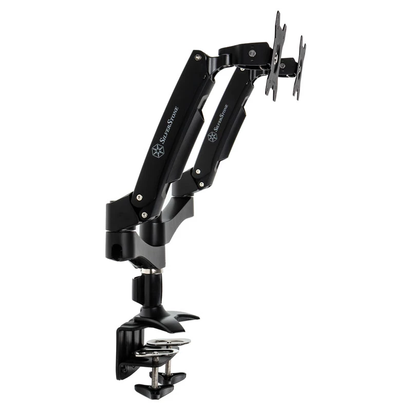 SilverStone SST-ARM22BC dubultā monitora stiprinājums - melns