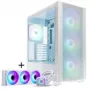 PHANTEKS XT Pro Ultra rūdītā stikla logi, D-RGB + Glacier One 360M25 Gen2 DRGB, 360 mm, komplekts - balts