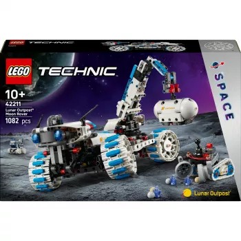 LEGO Technic 42211 Lunar Outpost Moon Rover – konstrukciju rotaļlieta, 1082 gab., modulāra uzbūve, 130×310×190 mm