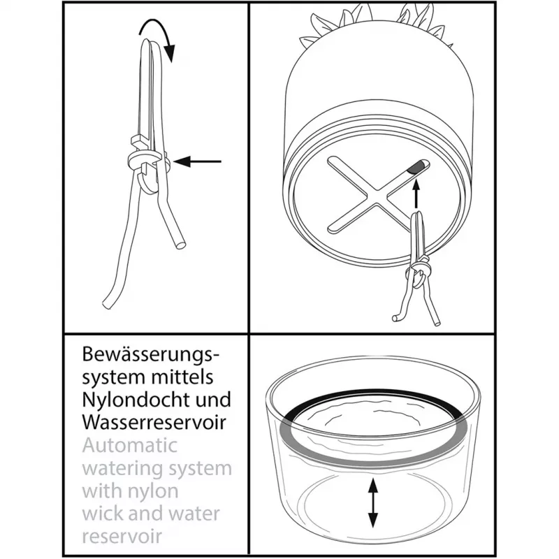 GEFU BOTANICO garšaugu pods, brīvi stāvošs, plastmasa, nerūsējošais tērauds, melns