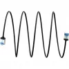 Goobay Ultra-Flexible CAT 6A komutācijas kabelis plāns U/FTP Melns - extra-short plug (74317)