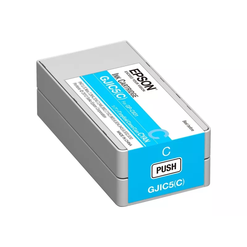 Epson GJIC5(C): Tintes kārtridžs priekš ColorWorks C831 (ciāna) (MOQ=10)