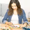 Gleznošanas komplekts Ravensburger CreArt – ķirši (dizains 25514) – radošs krāsošanas komplekts pieaugušajiem un pusaudžiem