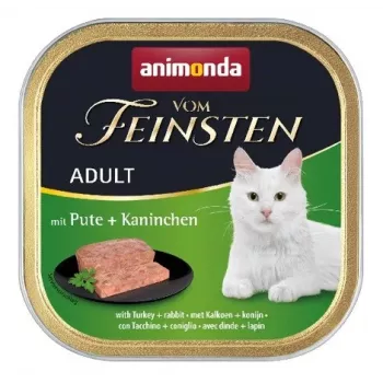 Mitrā kaķu barība Animonda Vom Feinsten Turcija 100 g paplāte, pieaugušiem kaķiem, bez lipekļa, bez sojas