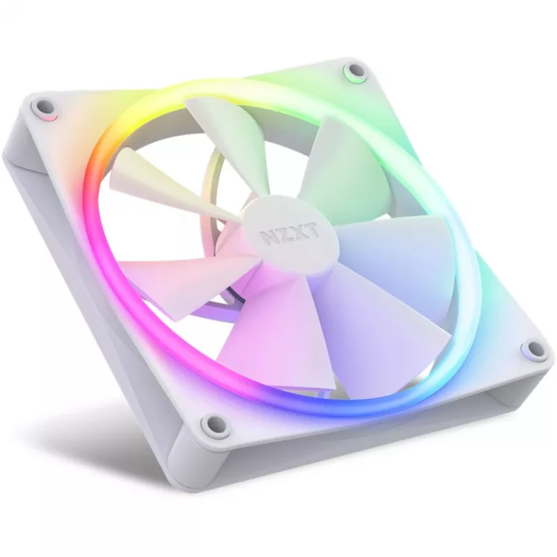 NZXT F140 RGB 140mm divu ventilatoru komplekts, balts