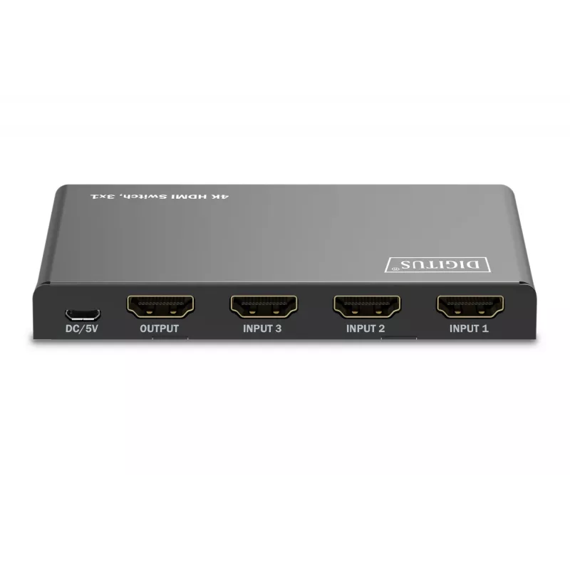 Digitus 4K HDMI slēdzis 3x1 metāla melns 18 Gbit/s