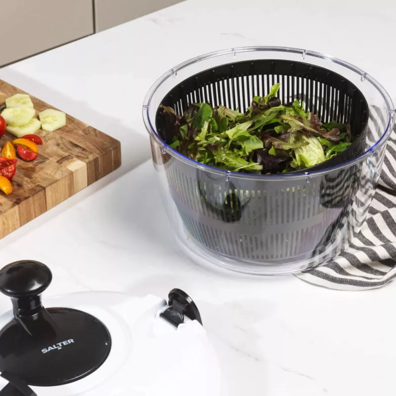 Salter salātu centrifūga BW13899EU7, 5 L ietilpība, BPA nesaturoša plastmasas bļoda un grozs