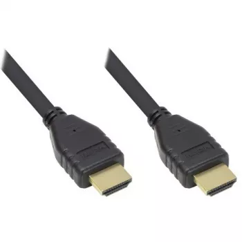 Good Connections GC-M0138 - 2 m - HDMI Type A (Standard) - HDMI Type A (Standard) - 4096 x 2160 pikseļi - 18 Gbit/s - Melns