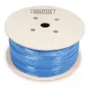 DIGITUS CAT 6A U/FTP instalācijas kabelis 305 m, vienkāršs, Cca, Easy Pull Box, zils