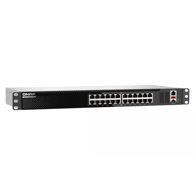 QNAP QSW-M3224-24T tīkla slēdzis Managed L3 10G Ethernet (100/1000/10000) 1U melns, sudraba
