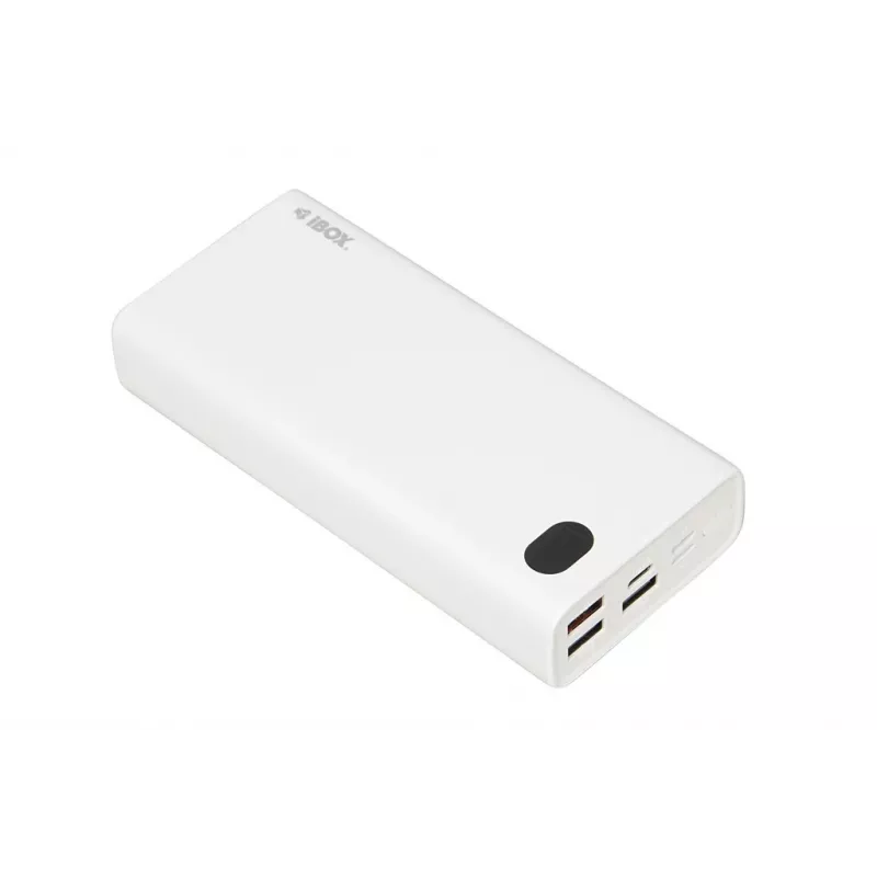 Power Bank iBOX PB20 20000 mAh ir Ibox produkts no mūsu Power Banks klāsta. Izceļas ar baltu krāsu, plastmasas materiālu un iekšējo tipu.