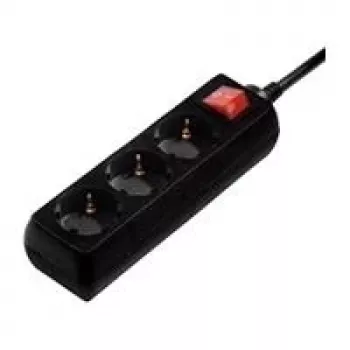 Hama 00108816 pārsprieguma aizsargs melns 3 maiņstrāvas kontaktligzdas 230 V 3 m