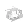 Piestiprināms 19 collu montāžas skapis LANBERG WF01-6404-00S 4U 600×450 mm, pelēks