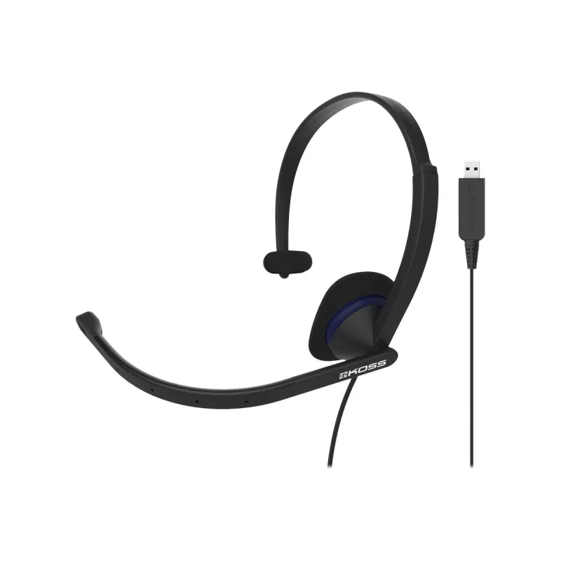 Koss | Austiņas | CS195 USB | Vadu | Uz auss | Mikrofons | Melns